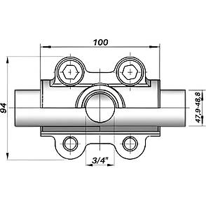 Врізка в трубу з внутрішньою різзю DN40 (47,9-48,8 мм) х 3/4 OBD AGAflex, фото 4