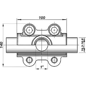 Врізка в трубу з внутрішньою різзю DN65 (75,3-76,6 мм) х 1" OBD AGAflex, фото 4