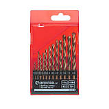 Набір свердел по металу DIN338 HSS, 13 шт (1.5 - 6.5), покриття - Ti INTERTOOL SD-0013 pwtl, фото 2