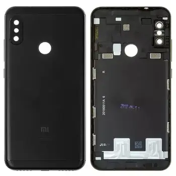 Задня панель корпусу для Xiaomi Mi A2 Lite, Redmi 6 Pro, чорна, M1805D1SG