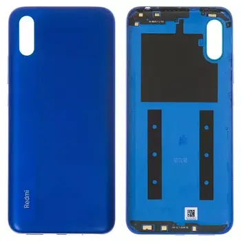 Задня панель корпусу для Xiaomi Redmi 9A, Redmi 9AT, синя, з бічними кнопками, M2006C3LG, M2006C3LI, M2006C