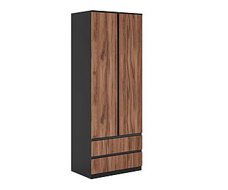 Шафа 80 для одягу 2Д2Ш Фріда Дуб Ліворно/Чорний СМ