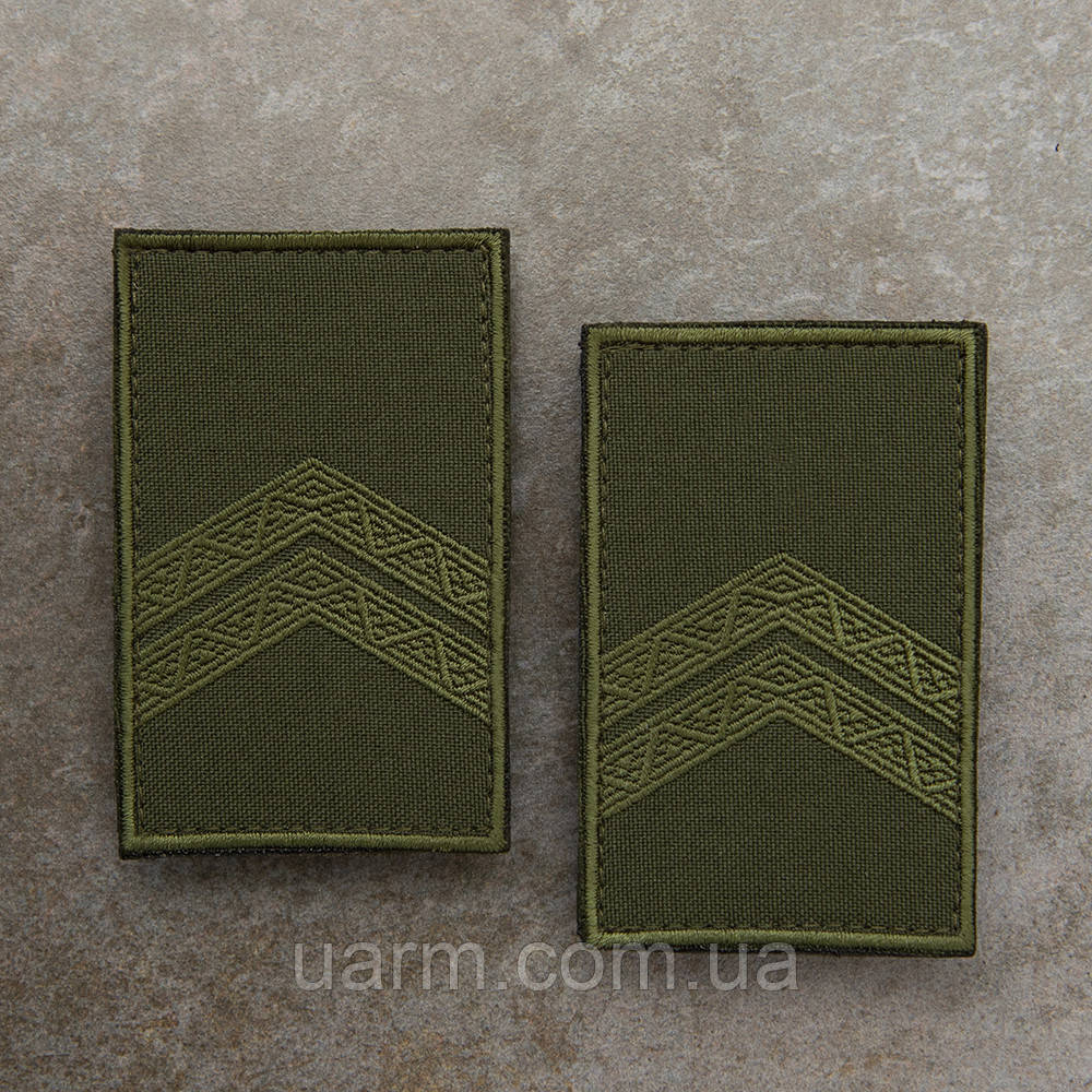 Погони НПУ Капрал комплект 2шт олива 8 х 5 см