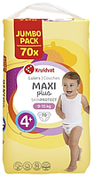 Підгузки Kruidvat Maxi Luiers Jumbopack Нідерланди 4+ (9-15кг), 70шт