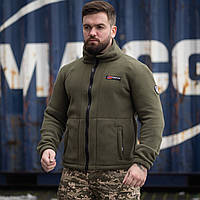 Куртка флісова чоловіча Grifon  Осло двохсторонній фліс хаки-чорний (M-ХXL)