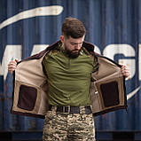 Куртка флісова чоловіча Grifon  Осло двохсторонній фліс шоколад-бежевий (M-ХXL), фото 4