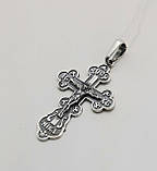 Хрест з розп'яттям зі срібла, фото 3