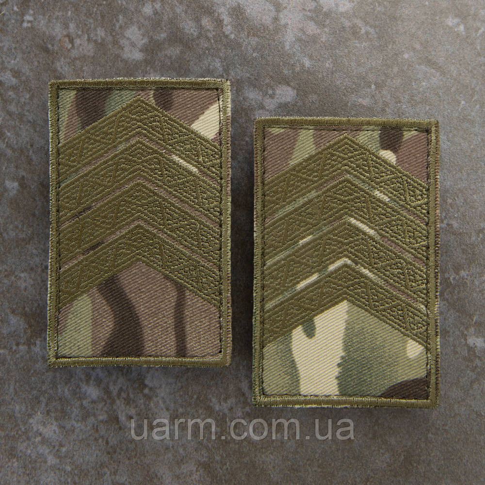 Погони НПУ Старший сержант комплект 2шт мультикам 8 х 5 см, фото 1