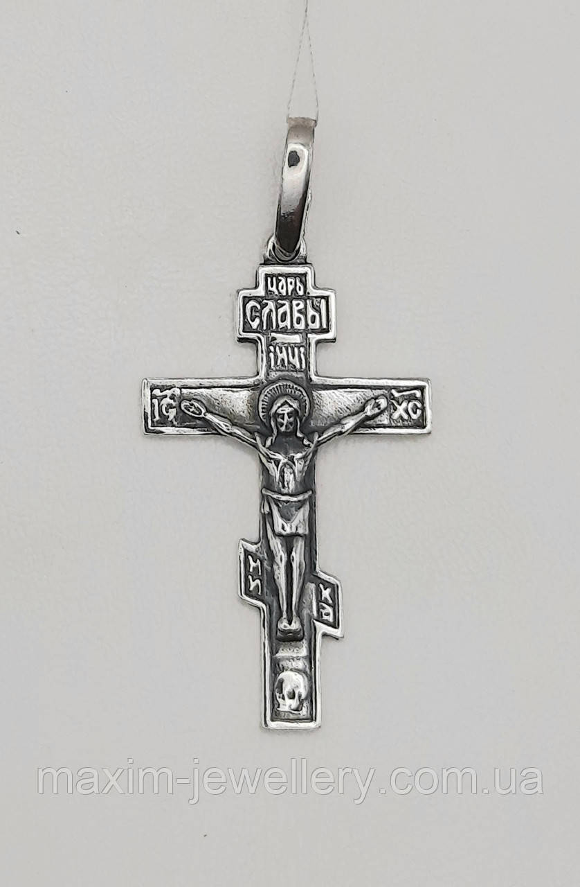 Хрест з розп'яттям зі срібла, фото 1