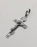 Хрест з розп'яттям зі срібла, фото 3