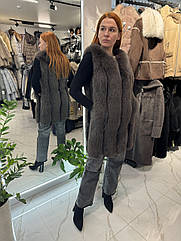 Жіноча жилетка з хутра песця