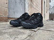 Чоловічі зимові кросівки з хутром Salomon XT-6 Gore-tex Black чорні водонепроникні, фото 3