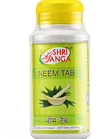 Нім, Neem, препарат проти шкірних захворювань, проблем із кров'ю, 200 табл., Шрі Ганга; 200 tabs, Shri Ganga.