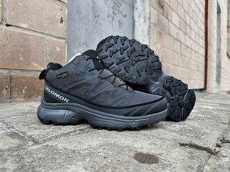Чоловічі зимові кросівки з хутром Salomon XT-6 Gore-tex Grey сірі водонепроникні, фото 1