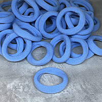 Набір гумок для волосся, Калуш 4 см, колір- блакитний, арт 013509, упаковка 25 шт, Блакитний