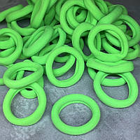 Набір гумок для волосся, Калуш 4 см, колір- салатовий, упаковка 25 шт, Салатовий