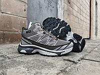 Мужские зимние кроссовки на меху Salomon XT-6 Gore-tex Beige бежеые водонепроницаемые