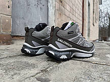 Чоловічі зимові кросівки з хутром Salomon XT-6 Gore-tex Beige бежеві водонепроникні, фото 4