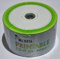 CD-R диск MRDATA FULL PRINT HIGHT QUALITY 700Mb 80min 52x speed bulk 50, 50 шт