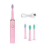 Електрична зубна щітка для ефективного видалення нальоту Shuke SK-601, Звукова OQ-977 електро щітка, фото 10