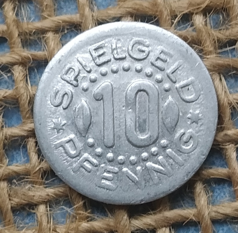 10 шпiльпфенiгiв (гральний жетон). Нiмеччина