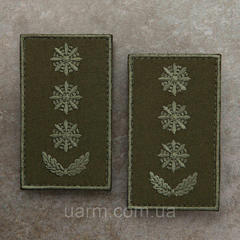 Погони НПУ Полковник комплект 2шт олива 8 х 5 см