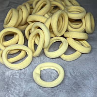 Набір гумок для волосся, Калуш 4 см, колір- жовтий, арт 016155, упаковка 25 шт, Жовтий