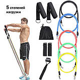 Еспандер джгут для фітнесу exercise pipe, Джгут еспандер для заняття, Гумка PH-953 для крофіта, фото 9