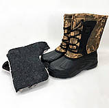 Чоботи чоловічі утеплені. Розмір 45, зимові черевики на хутрі, чоловічі черевики. Колір: GH-383 жовтий піксель, фото 7