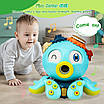 Інтерактивна іграшка восьминіг Розвиваюча музична гра сортер кольори барабан пальчикові ігри англійська, фото 3