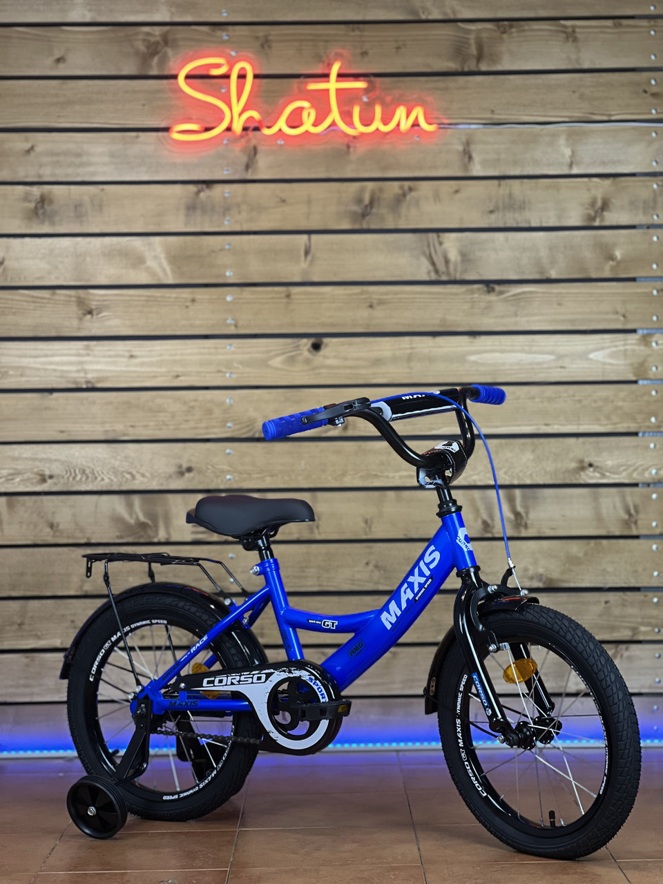 Дитячий велосипед 14" Corso MAXIS CL-14722 на зріст 95-105 см синій, фото 1