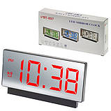 Настільний цифровий годинник з підсвіткою VST-897-1, Годинники електронні з EP-794 яскравими цифрами, фото 9