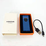 Електроімпульсна дуга USB ZGP ABS, Акумуляторна запальничка подарункова, Запальничка NV-223 на зарядці, фото 3