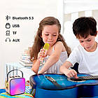 Бездротова Bluetooth колонка з 2 мікрофонами, USB, ZX-03 / Портативна блютуз колонка / Караоке для дітей, фото 7