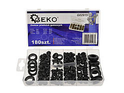 Набір гумових прокладок 180шт. Geko G02915