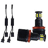 LED маркери "Ангельські очі" для BMW E60 E81 E82 E87 E88 E90 E92 E93 E70 E71 | 120w canbus | білий колір, фото 2