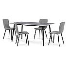 Стіл ALMER 110х70 з керамічною стільницею матова сіра, метал ніжки, фото 4