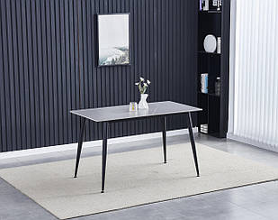 Стіл ALMER 110х70 з керамічною стільницею матова сіра, метал ніжки