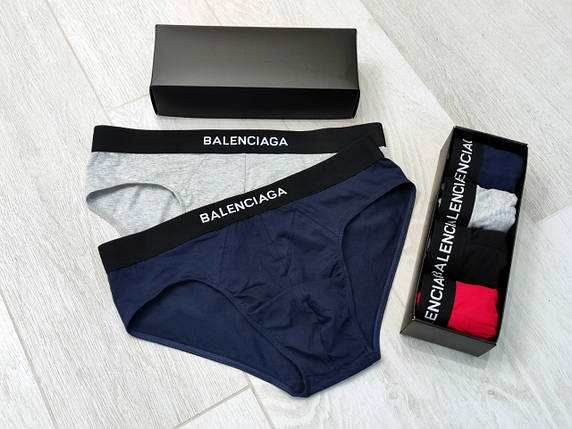 Набір чоловічих сліпів Balenciaga з 4 штук у подарунковій коробці, фото 1