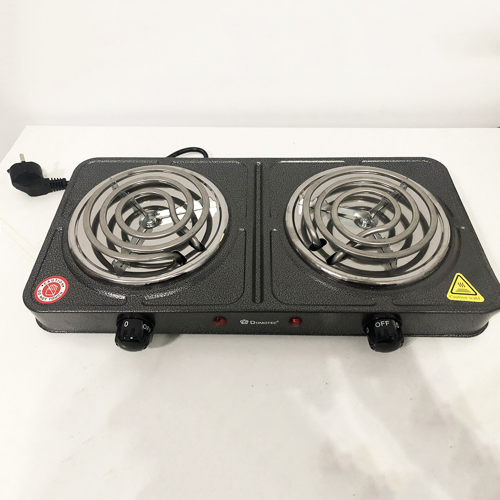 Плита переносна для дому Domotec MS-5802 1000 Вт, Електроплита 2 конфорки, IF-493 Електроплитка настільна, фото 1