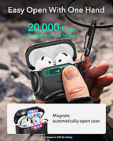 Чохол для навушників ESR Cyber FlickLock Halolock з MagSafe для AirPods 4 (2024) в чорному кольорі, фото 5