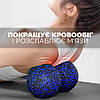 Масажний м'яч подвійний PowerPlay PP-4352 Epp foam peanut ball (d8*16cm.) Чорно/Синій, фото 10