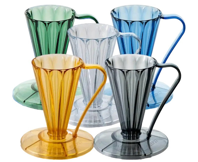 Пуровер Cafec Deep 27 Tritan Flower Dripper Dark Green Пуровер Cafec Deep 27 Tritan Flower Dripper Dark Green