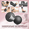 Масажний силіконовий подвійний м'яч PowerPlay PP-4355 Silicone Lacrosse Peanut Ball (6.3*12.6см.) Чорний, фото 11