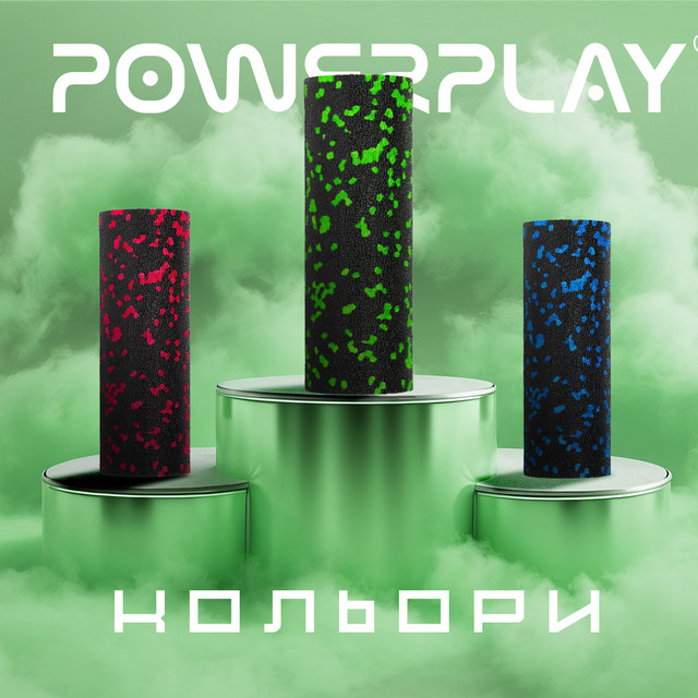 Масажний ролик (роллер) гладкий PowerPlay PP-4346 Mini EPP Foam Roller Чорно/Зелений (15x5,3см.) 5 6400334612 w640 h2048 bez nazvi 5 3