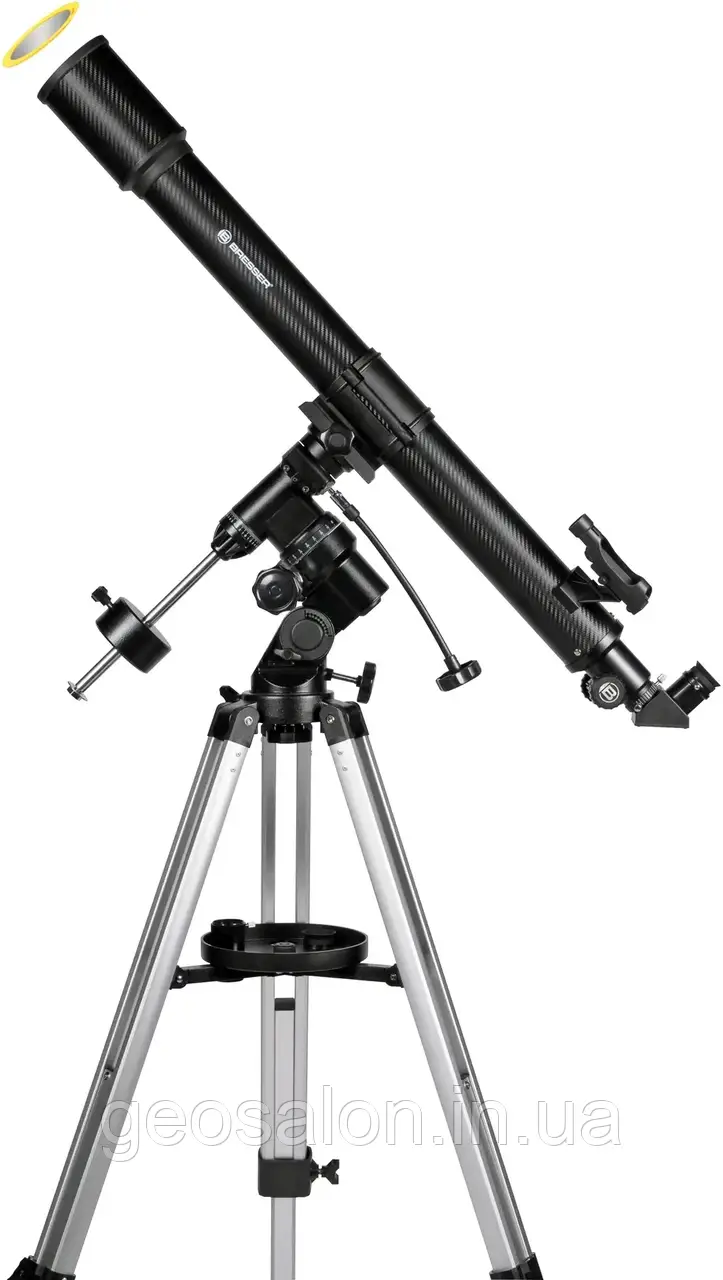 Телескоп Bresser Lyra 70/900 EQ carbon з сонячним фільтром і адаптером для смартфона