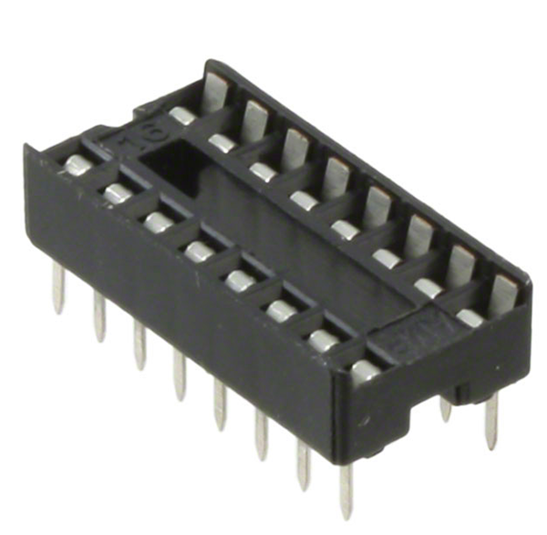 Панель для мікросхем DIP-16 крок 2.54 мм гніздо для мікросхем, фото 1