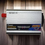 Інвертор Technomax TM-9201 600w перетворювач напруги з апроксимованою синусоїдою 12V-220V/50Гц, фото 10