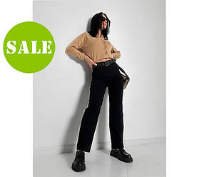 Брюки-палаццо з джинс-бенгаліну "Grape" оптом | Розпродаж моделі