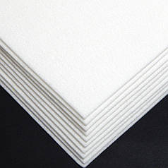 Фетр твердий лист 30х20 см, 2 мм, білий (Китай)